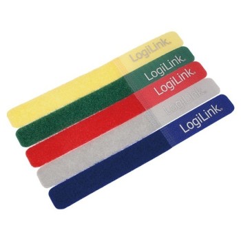 Fascette Velcro Fermacavo Colorate, Dimensioni 20x180 mm, Set da 5 pz