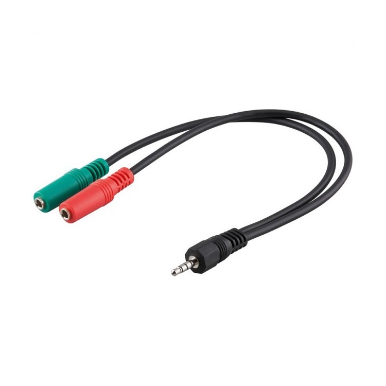Cavo adattatore cuffia e microfono Aux Jack 3,5 4 poli cellulari Smatphone