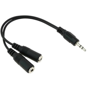 Cavo Aux Sdoppiatore Jack 3,5 Stereo a 2 presa di 15cm Jack cuffia PC