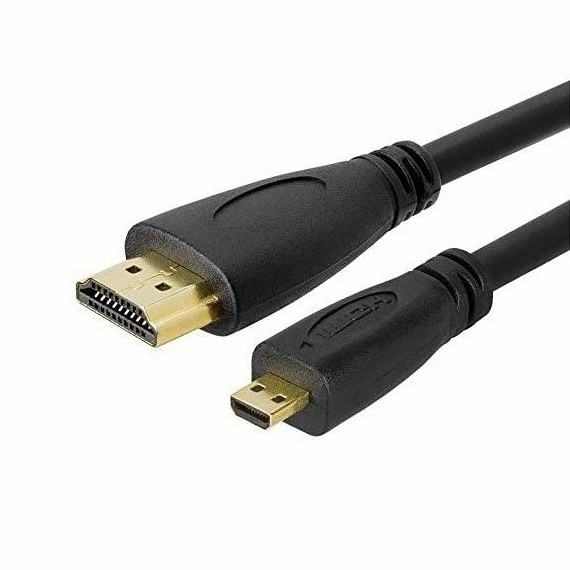 HDMI / M A MINI HDMI / M Cavo 1,4 V,1.5 M Placcato Oro Sockets Nero & Rosso Strisce 