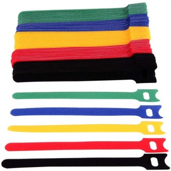 Fascette Velcro Fermacavo Colorate multi, Set da 10 pz 150x12mm