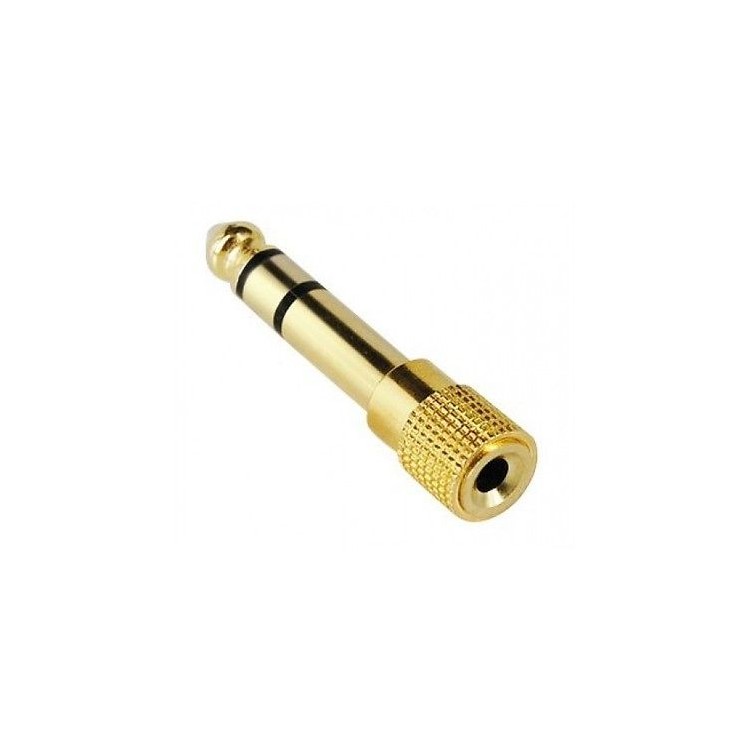 Adattatore Cuffia da Sina JACK 6,35 Stereo, a Presa JACK 3,5 Stereo Dorato